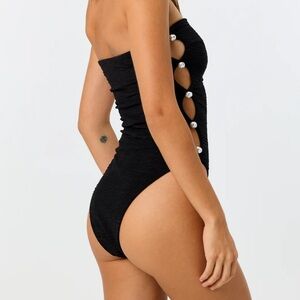 Stephanie One Piece - Black Jacquard